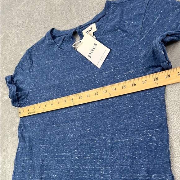 NEW PACT S 100% Organic Cotton French Navy Melange Piper Blue Tee Dress - Picture 4 of 10